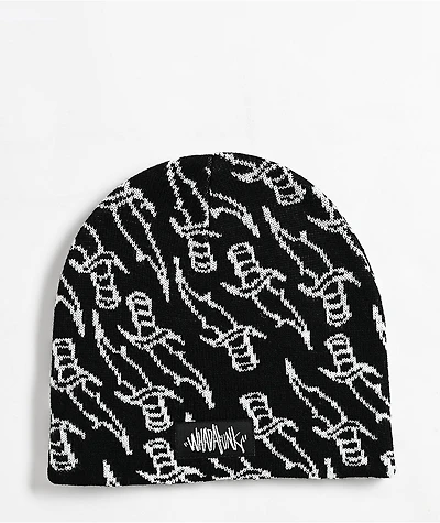 WHADAFUNK Daggers Black Beanie
