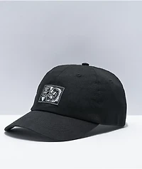 WHADAFUNK Skull Speech Bubble Black Strapback Hat