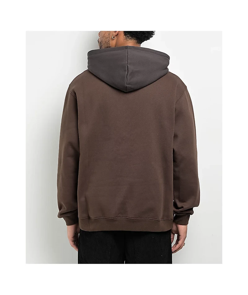 WKND Fishbone Emblem Brown & Black Hoodie