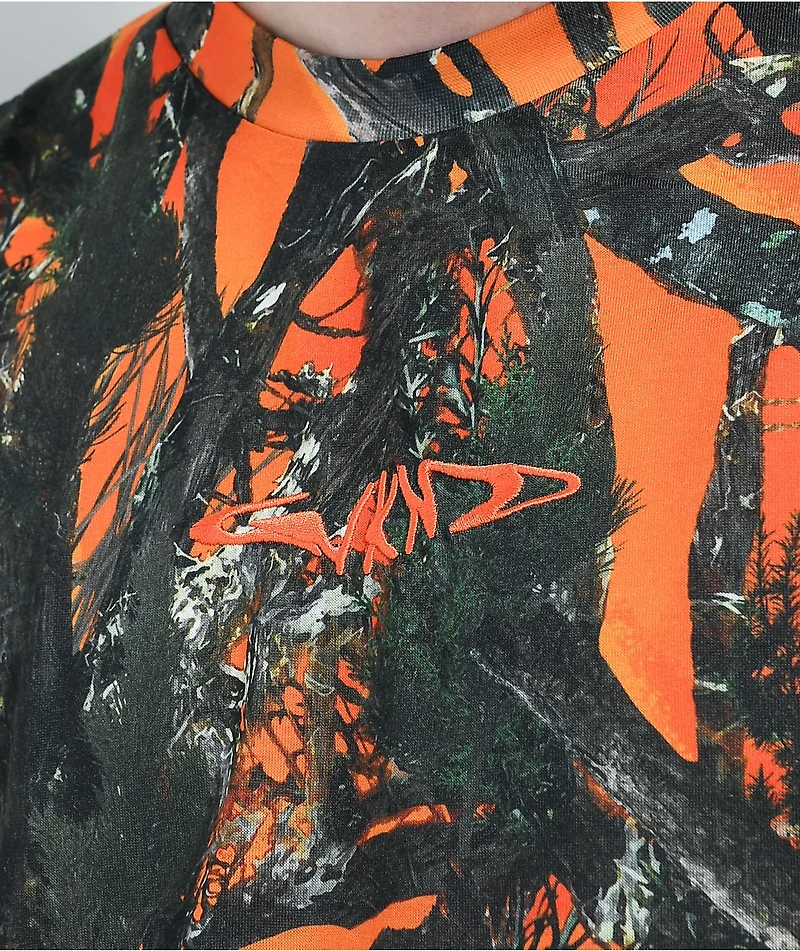 WKND Fishbone Orange Camo Long Sleeve T-Shirt