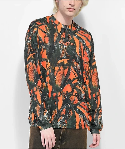 WKND Fishbone Orange Camo Long Sleeve T-Shirt