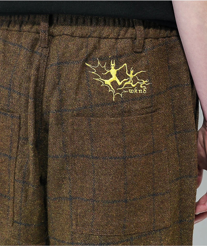 WKND Loosies Checkered Brown Pants