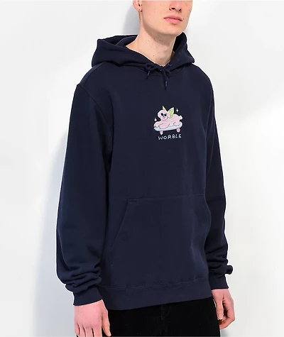 WORBLE Cool Dog Navy Hoodie