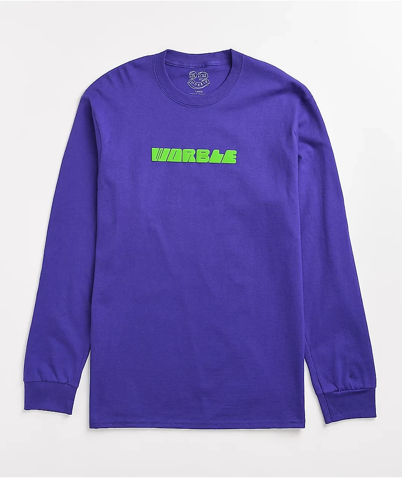 WORBLE Future Logo Purple Long Sleeve T-Shirt