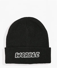WORBLE Fuzz Logo Black Beanie