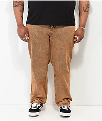 WORBLE G8tor Brown Acid Wash Denim Jeans