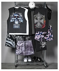 WWE Bad To The Bonz Black Wash Tank Top
