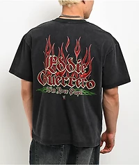 WWE Eddie Guerrero Flames Black Wash T-Shirt