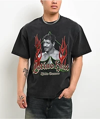 WWE Eddie Guerrero Flames Black Wash T-Shirt