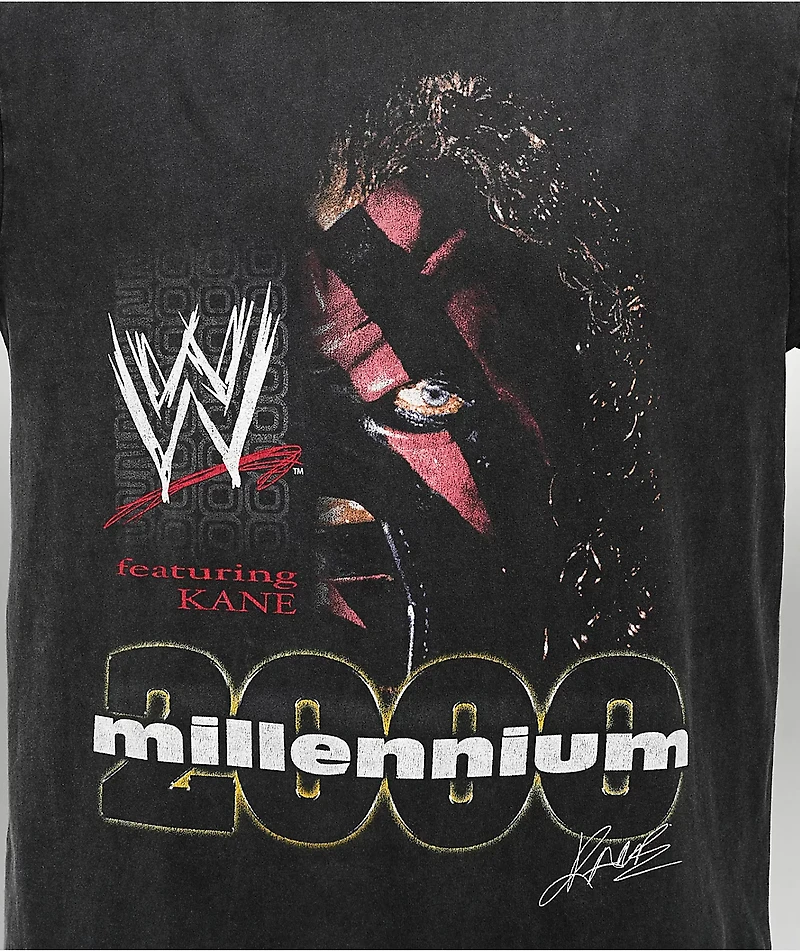 WWE Kane Millenium Black Wash T-Shirt