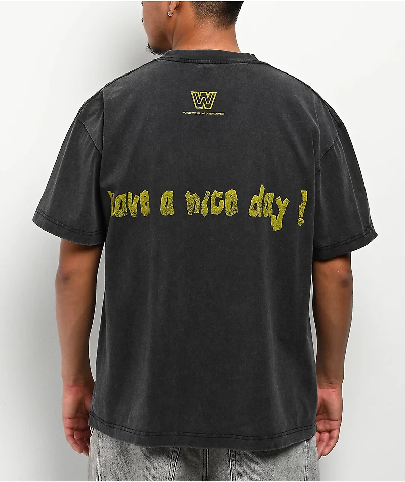 WWE Mankind Have A Nice Day Black Wash T-Shirt