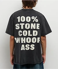 WWE Stone Cold Whoop Black Wash T-Shirt