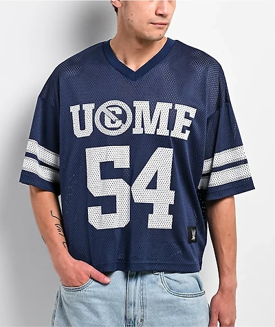 WWE U Can't C Me Blue Crop Football Jersey