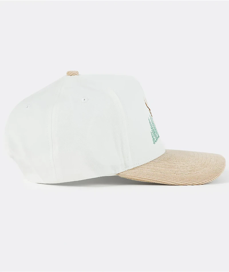 Waggle Whitetail White & Beige Snapback Hat