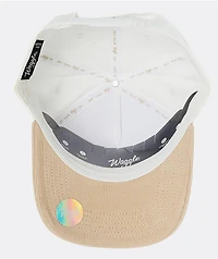 Waggle Whitetail White & Beige Snapback Hat
