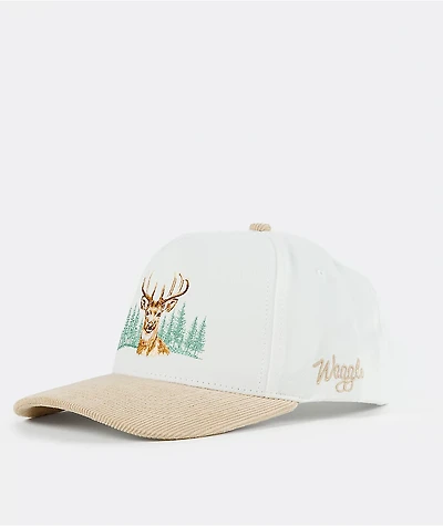 Waggle Whitetail White & Beige Snapback Hat