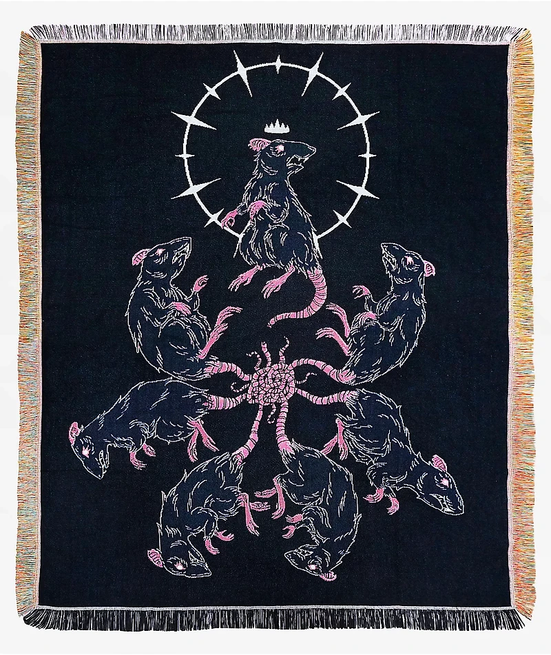 Warm People Rat King Black Blanket