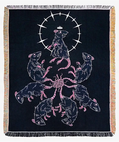 Warm People Rat King Black Blanket