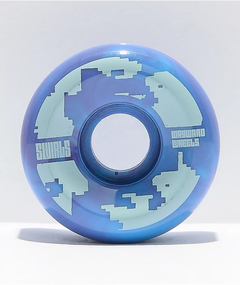 Wayward 54mm 101a Purple & Blue Swirl Skateboard Wheels
