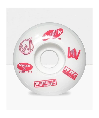 Wayward Rodrigo TX 51mm 101a White Skateboard Wheels