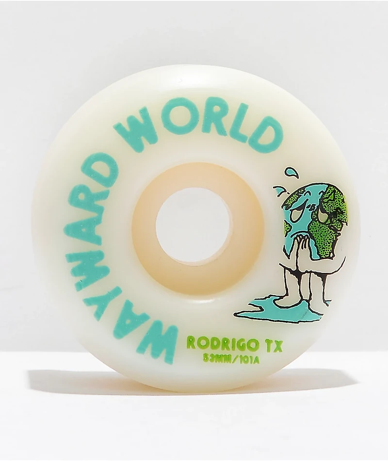 Wayward Rodrigo TX 53mm 101a White Skateboard Wheels