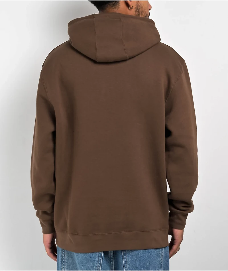 Weather Report Raining Dark Brown Hoodie