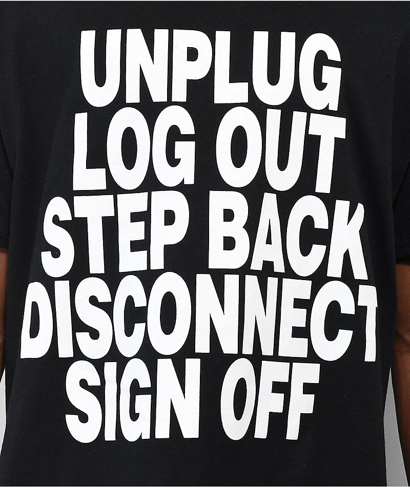 Weather Report Sign Off Black T-Shirt