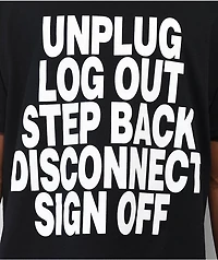 Weather Report Sign Off Black T-Shirt