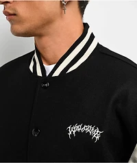Welcome Barb Black & Bone Varsity Jacket