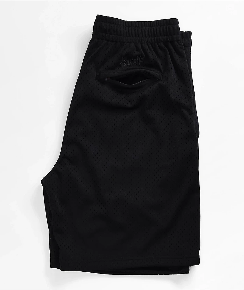Welcome Barb Black Mesh Shorts
