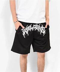 Welcome Barb Black Mesh Shorts