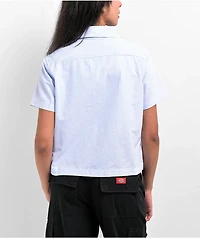 Welcome Barb Oxford Blue & White Short Sleeve Work Shirt