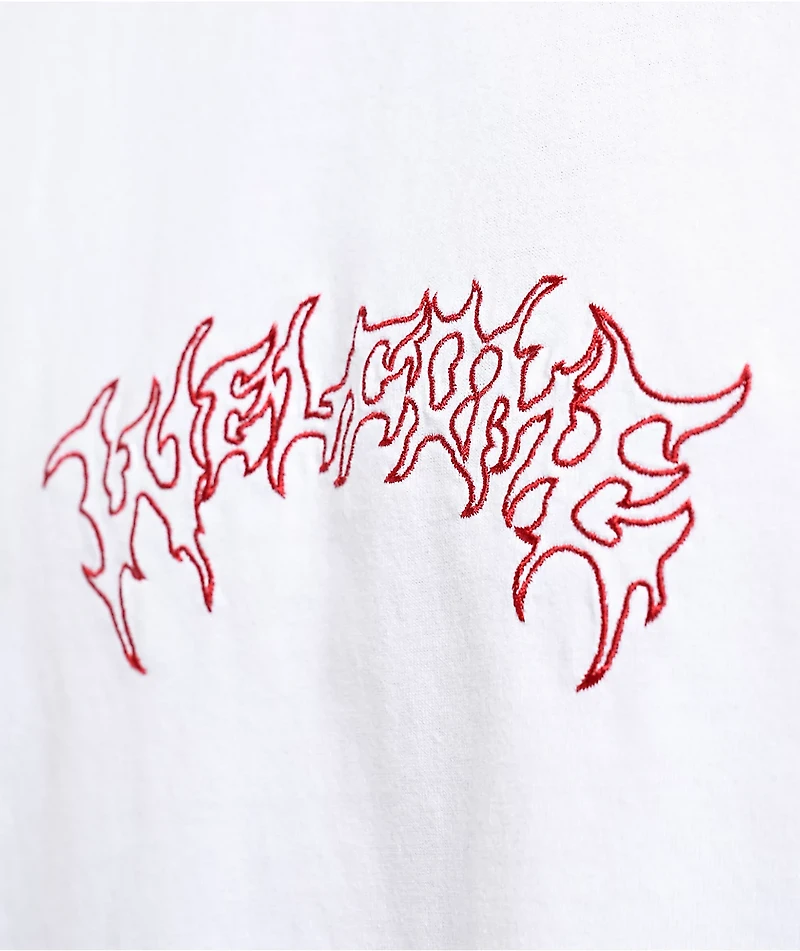 Welcome Barb Ringer White & Red T-Shirt