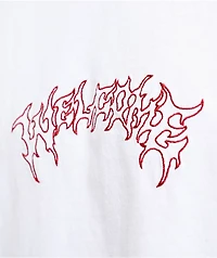 Welcome Barb Ringer White & Red T-Shirt