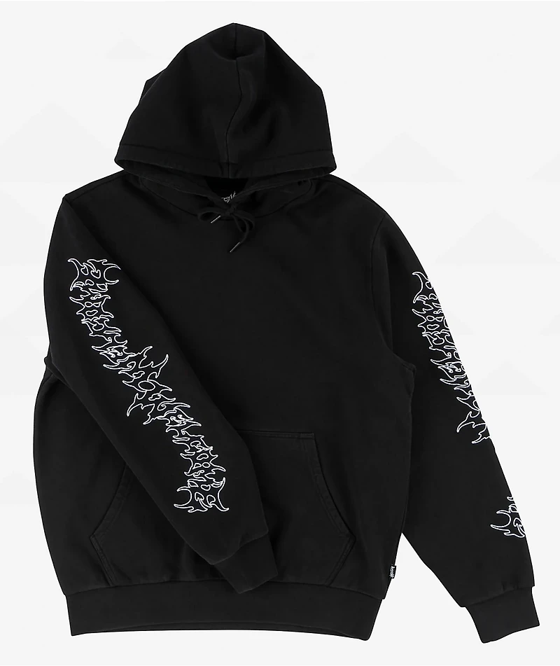 Welcome Barb Sleeve Black Hoodie