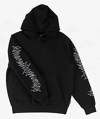 Welcome Barb Sleeve Black Hoodie