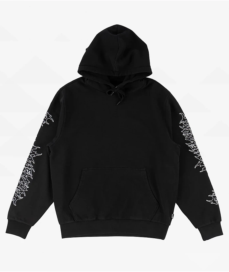 Welcome Barb Sleeve Black Hoodie