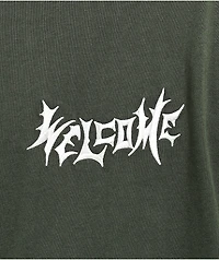 Welcome Batwing Dark Green 2Fer Long Sleeve T-Shirt