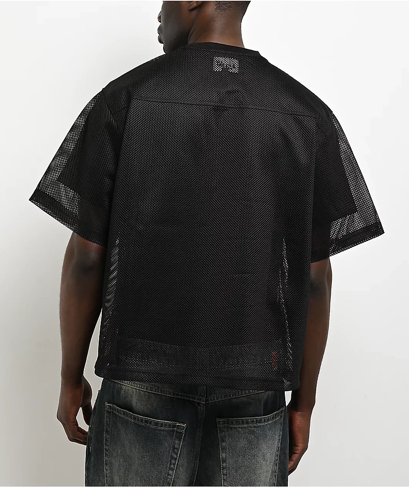 Welcome Black Mesh Football Jersey