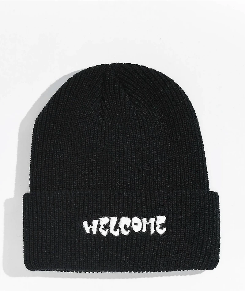 Welcome Bubble Black & White Beanie