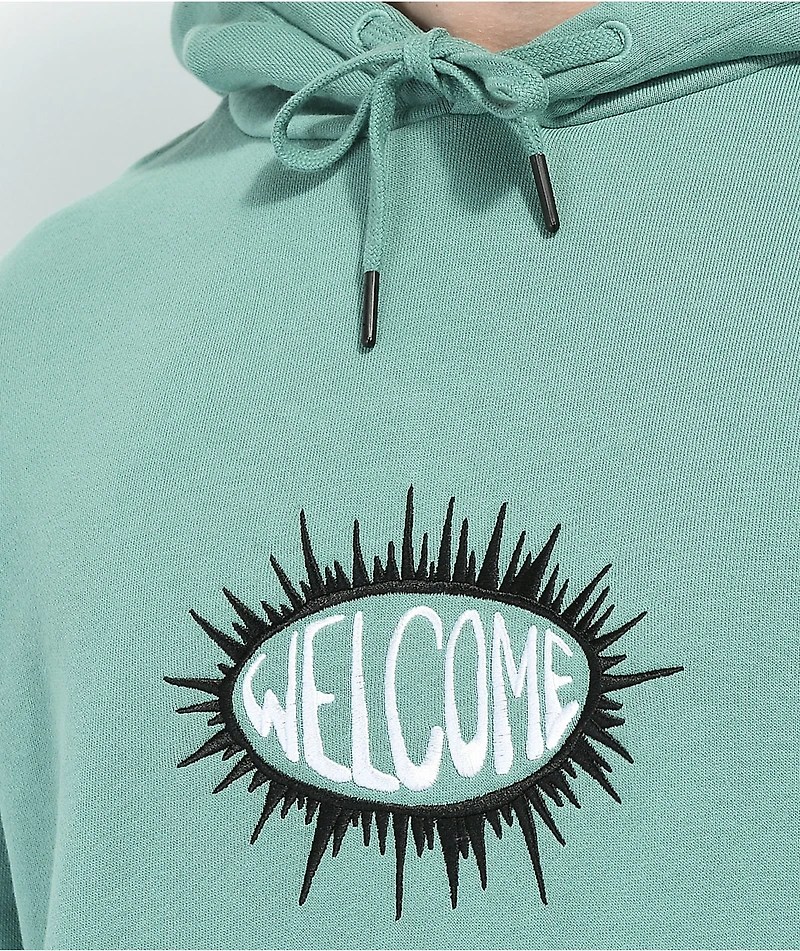 Welcome Burst Green Hoodie