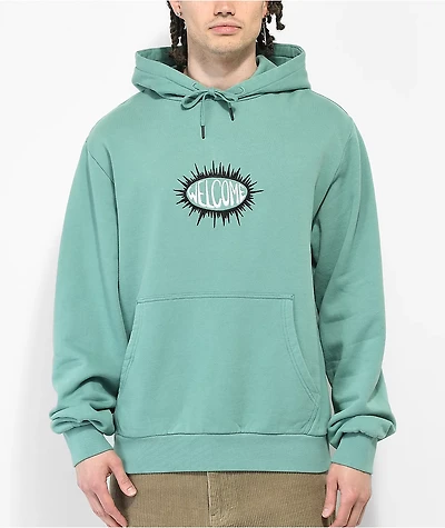 Welcome Burst Green Hoodie
