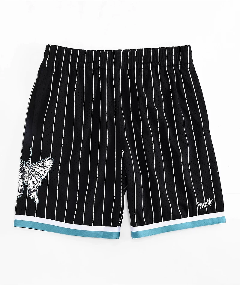 Welcome Butterfly Black Mesh Basketball Shorts