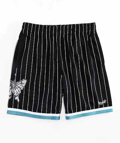 Welcome Butterfly Black Mesh Basketball Shorts