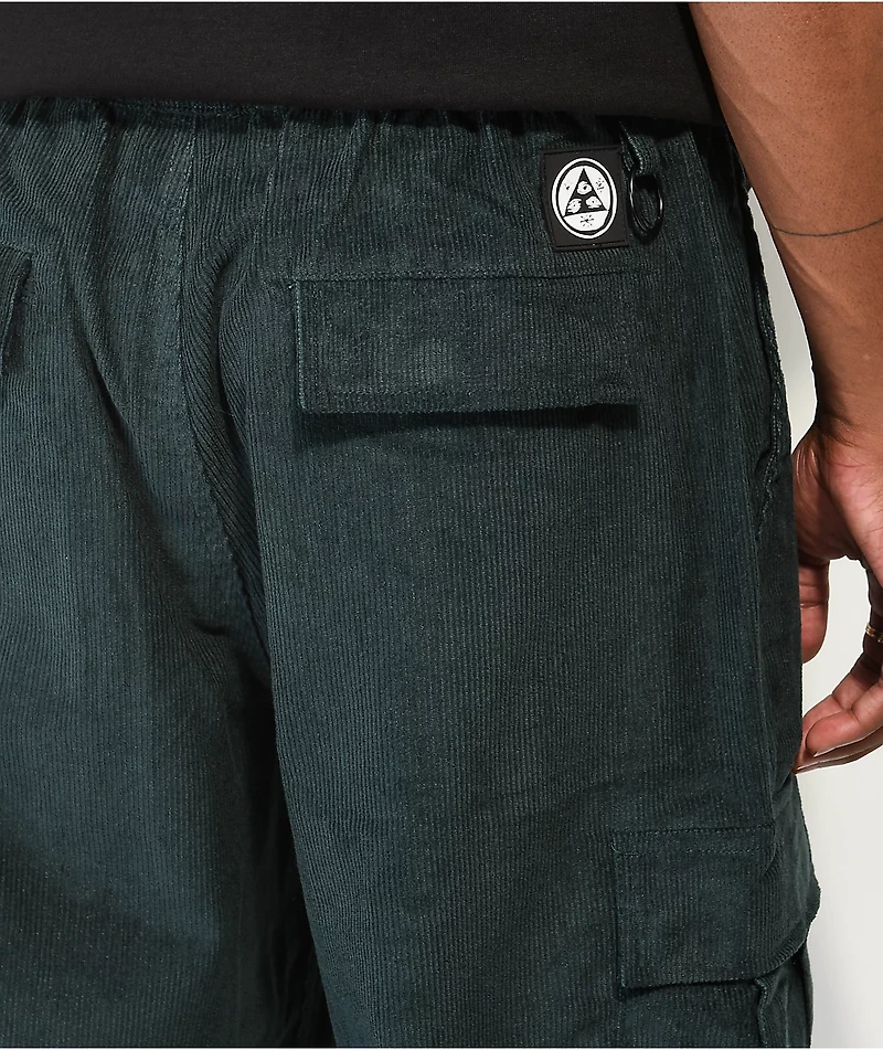 Welcome Chamber Green Corduroy Elastic Waist Pants