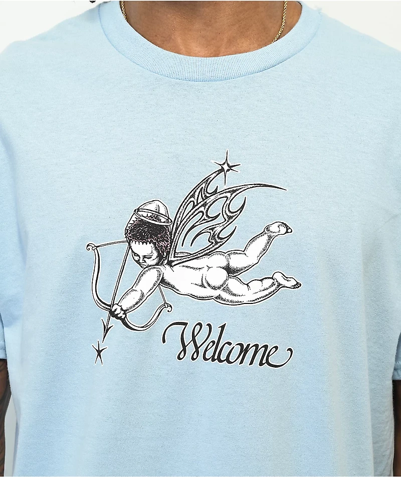 Welcome Cherub Baby Blue T-Shirt