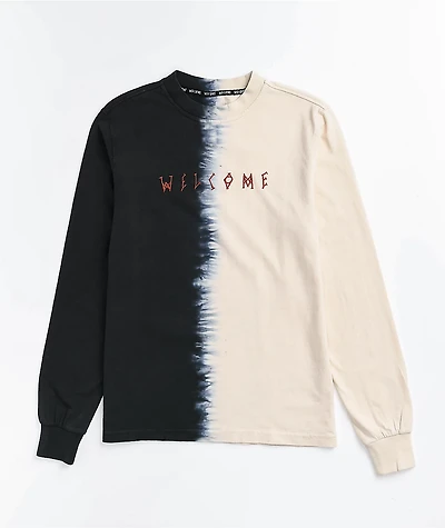 Welcome Chimera Black & Bone Dip Dye Long Sleeve T-Shirt