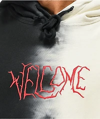 Welcome Chimera Dip-Dyed Bone White & Black Hoodie