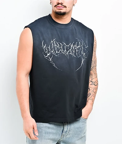 Welcome Chrome Fang Sunfade Black Tank Top
