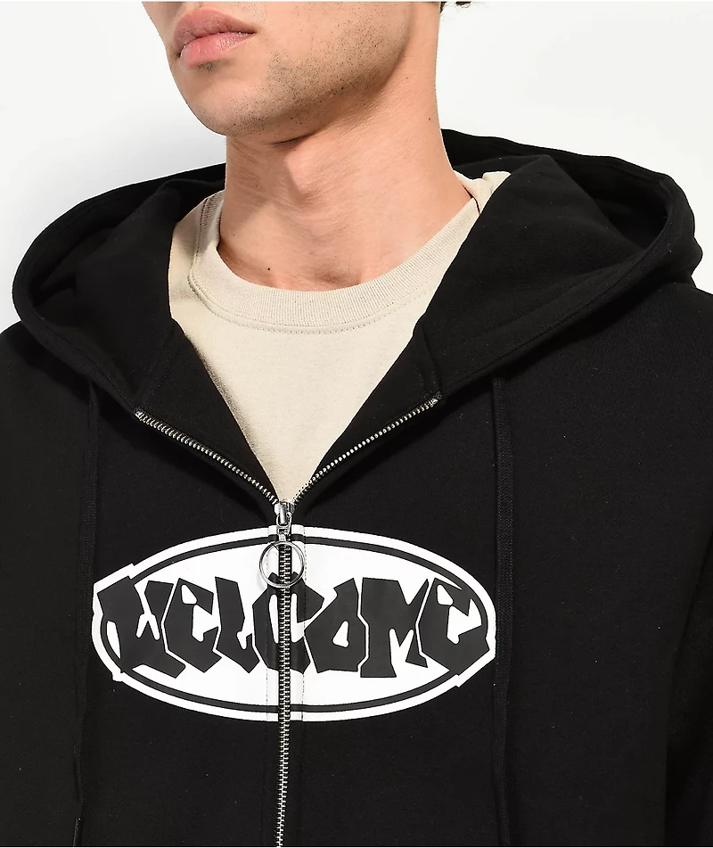 Welcome Cinder Black Zip Hoodie